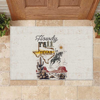 Texas Heritage Vintage Style Rubber Doormat Howdy Y’all and Lone Star State - Wonder Print Shop