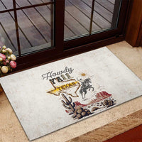 Texas Heritage Vintage Style Rubber Doormat Howdy Y’all and Lone Star State - Wonder Print Shop