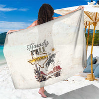 Texas Heritage Vintage Style Sarong Howdy Y’all and Lone Star State - Wonder Print Shop