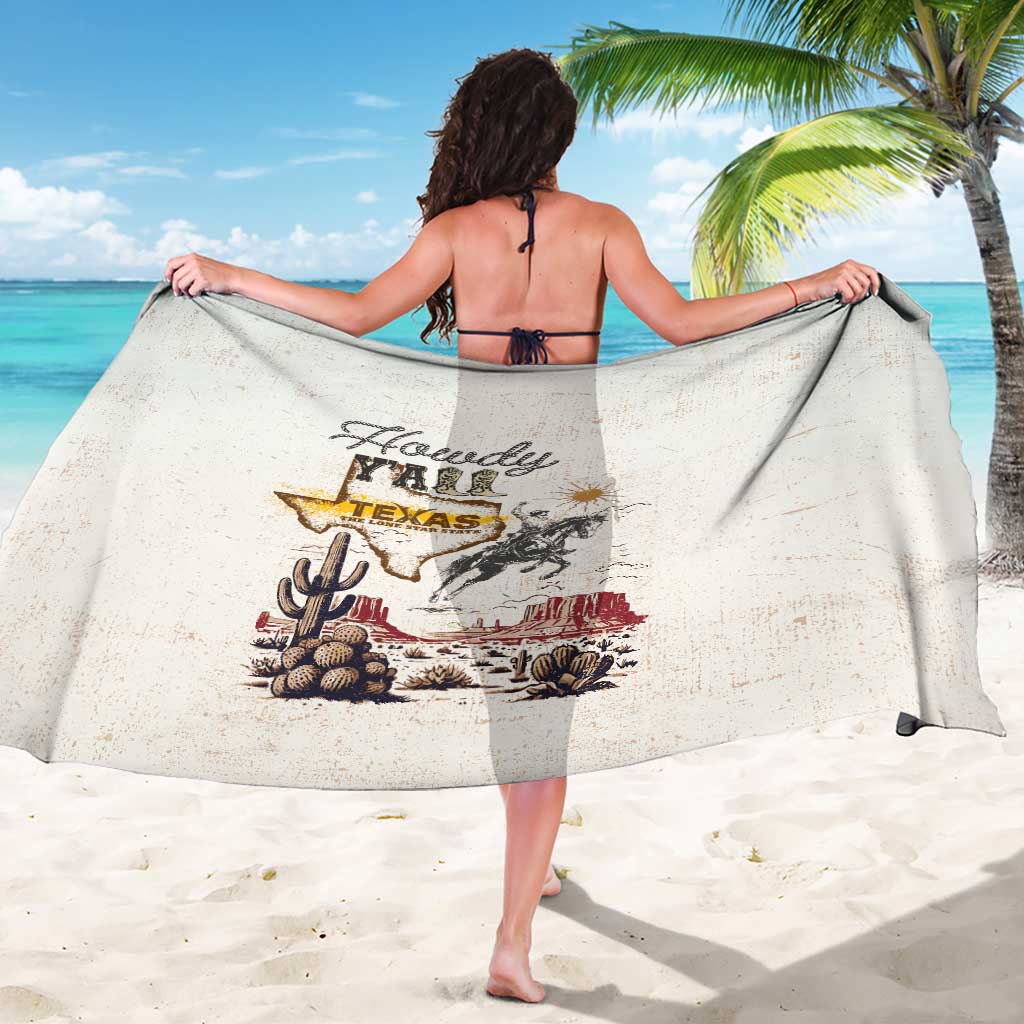Texas Heritage Vintage Style Sarong Howdy Y’all and Lone Star State - Wonder Print Shop