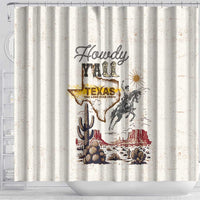 Texas Heritage Vintage Style Shower Curtain Howdy Y’all and Lone Star State - Wonder Print Shop
