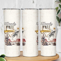 Texas Heritage Vintage Style Skinny Tumbler Howdy Y’all and Lone Star State - Wonder Print Shop