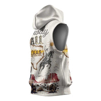 Texas Heritage Vintage Style Sleeveless Hoodie Howdy Y’all and Lone Star State - Wonder Print Shop