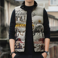Texas Heritage Vintage Style Sleeveless Puffer Jacket Howdy Y’all and Lone Star State - Wonder Print Shop