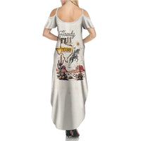 Texas Heritage Vintage Style Summer Maxi Dress Howdy Y’all and Lone Star State - Wonder Print Shop