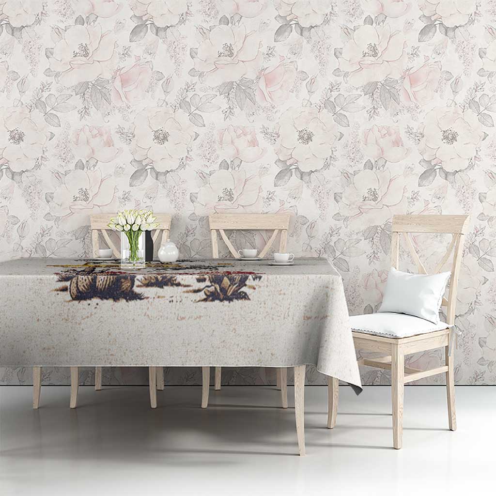 Texas Heritage Vintage Style Tablecloth Howdy Y’all and Lone Star State - Wonder Print Shop