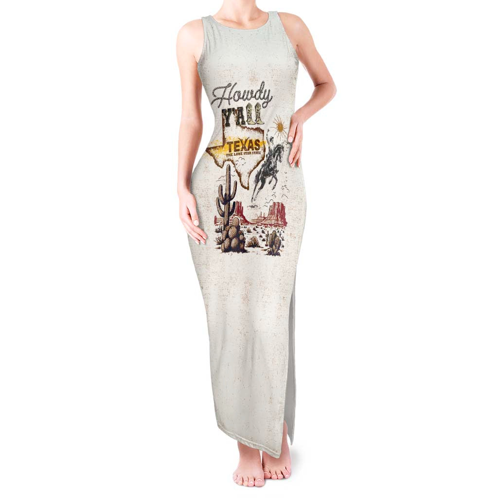 Texas Heritage Vintage Style Tank Maxi Dress Howdy Y’all and Lone Star State - Wonder Print Shop