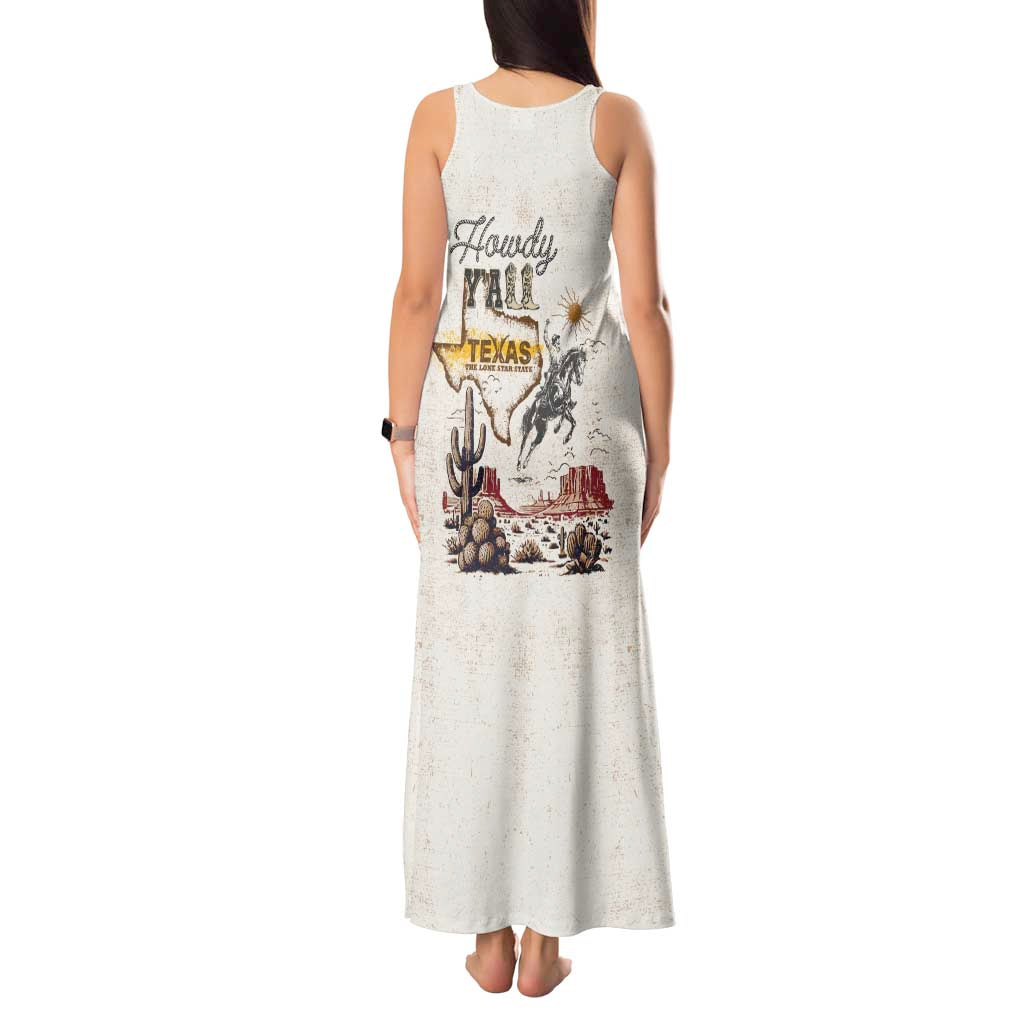 Texas Heritage Vintage Style Tank Maxi Dress Howdy Y’all and Lone Star State - Wonder Print Shop
