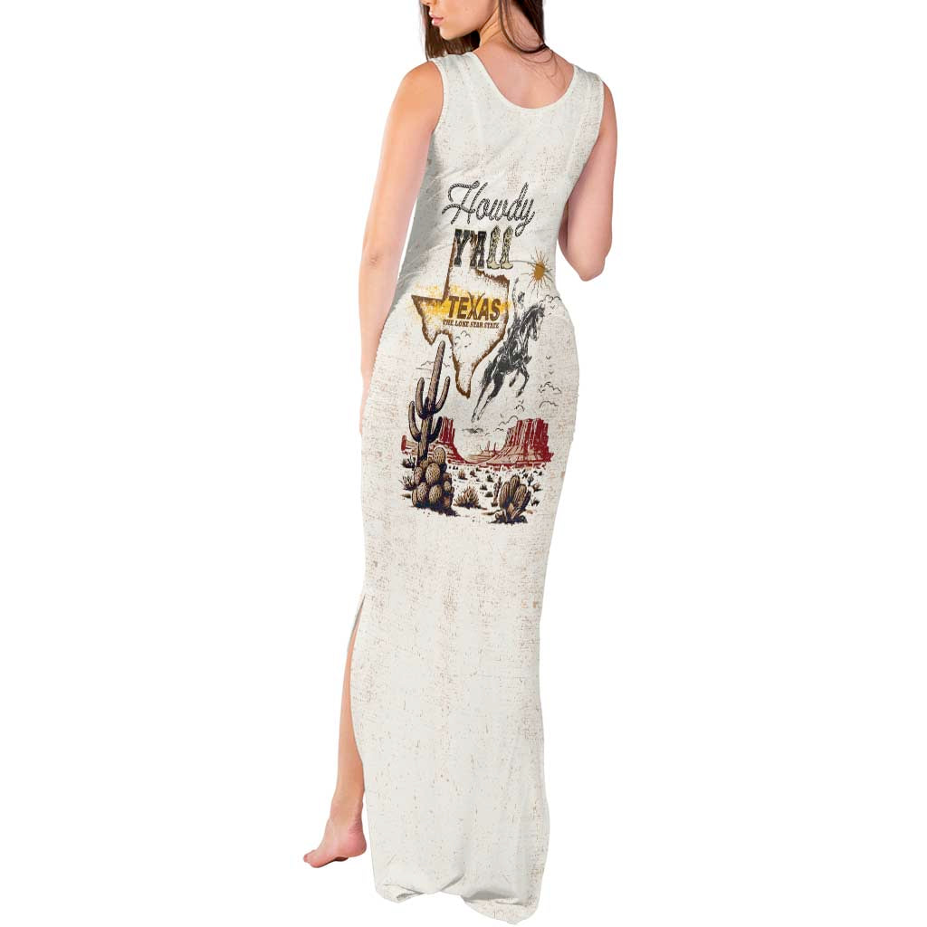 Texas Heritage Vintage Style Tank Maxi Dress Howdy Y’all and Lone Star State - Wonder Print Shop