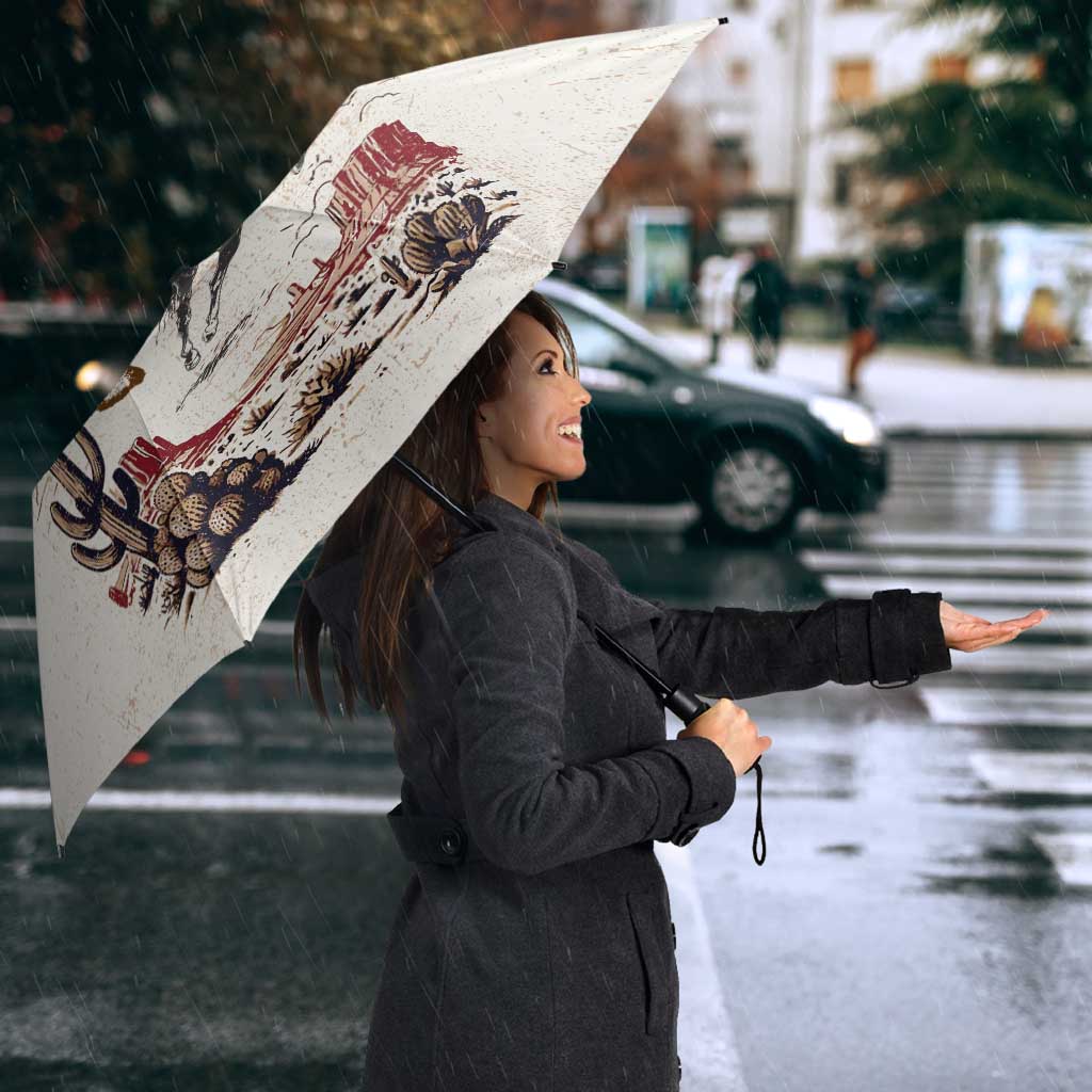 Texas Heritage Vintage Style Umbrella Howdy Y’all and Lone Star State - Wonder Print Shop