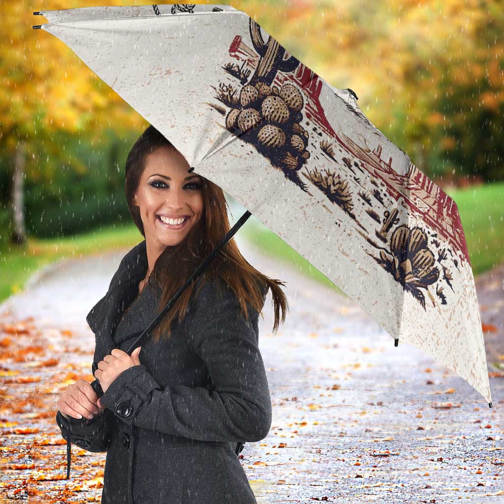 Texas Heritage Vintage Style Umbrella Howdy Y’all and Lone Star State - Wonder Print Shop