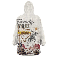 Texas Heritage Vintage Style Wearable Blanket Hoodie Howdy Y’all and Lone Star State - Wonder Print Shop