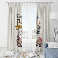 Texas Heritage Vintage Style Window Curtain Howdy Y’all and Lone Star State - Wonder Print Shop