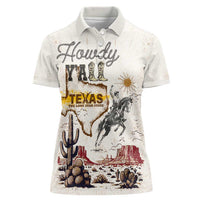 Texas Heritage Vintage Style Women Polo Shirt Howdy Y’all and Lone Star State - Wonder Print Shop