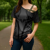 Hawaiian Kakau Art Tattoos Aquaman Style Cross Shoulder Shirt Special Edition - Wonder Print Shop