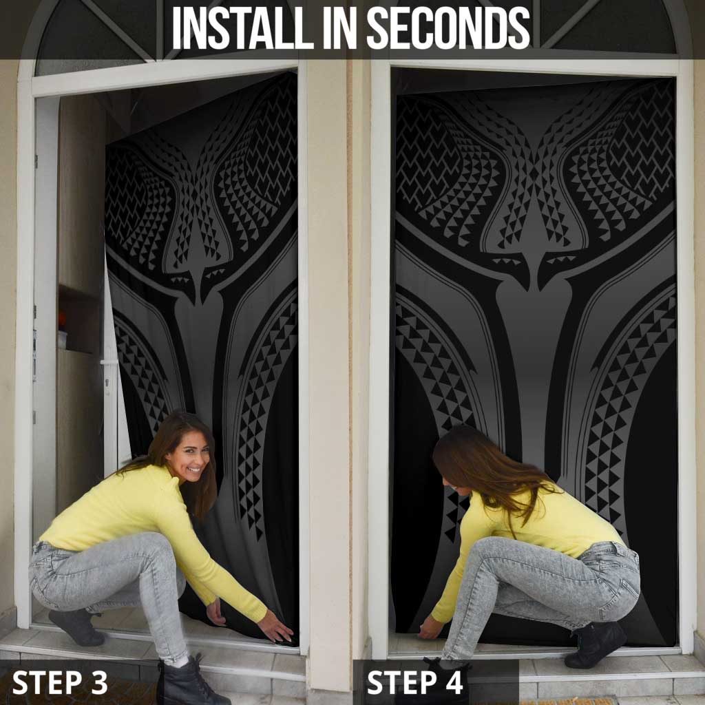 Hawaiian Kakau Art Tattoos Aquaman Style Door Cover Special Edition - Wonder Print Shop