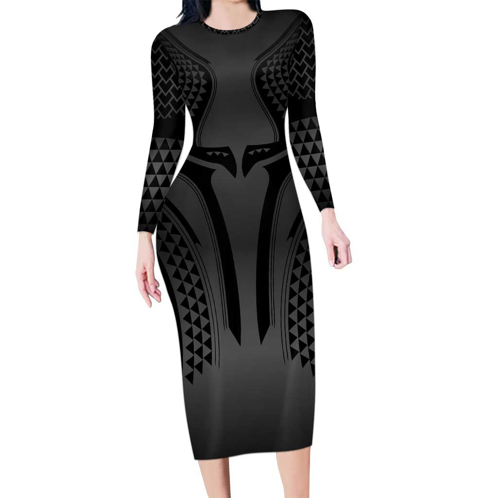 Hawaiian Kakau Art Tattoos Aquaman Style Family Matching Long Sleeve Bodycon Dress and Hawaiian Shirt Special Edition - Wonder Print Shop