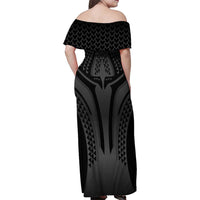 Hawaiian Kakau Art Tattoos Aquaman Style Family Matching Off Shoulder Maxi Dress and Hawaiian Shirt Special Edition - Wonder Print Shop