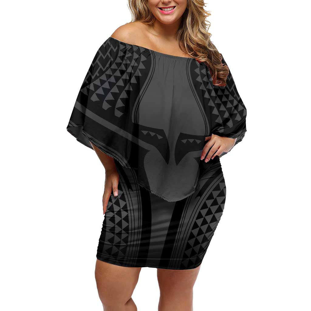 Hawaiian Kakau Art Tattoos Aquaman Style Family Matching Off Shoulder Short Dress and Hawaiian Shirt Special Edition - Wonder Print Shop