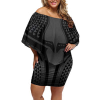 Hawaiian Kakau Art Tattoos Aquaman Style Family Matching Off Shoulder Short Dress and Hawaiian Shirt Special Edition - Wonder Print Shop