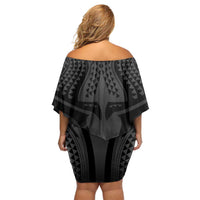 Hawaiian Kakau Art Tattoos Aquaman Style Family Matching Off Shoulder Short Dress and Hawaiian Shirt Special Edition - Wonder Print Shop
