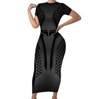 Hawaiian Kakau Art Tattoos Aquaman Style Family Matching Short Sleeve Bodycon Dress and Hawaiian Shirt Special Edition - Wonder Print Shop