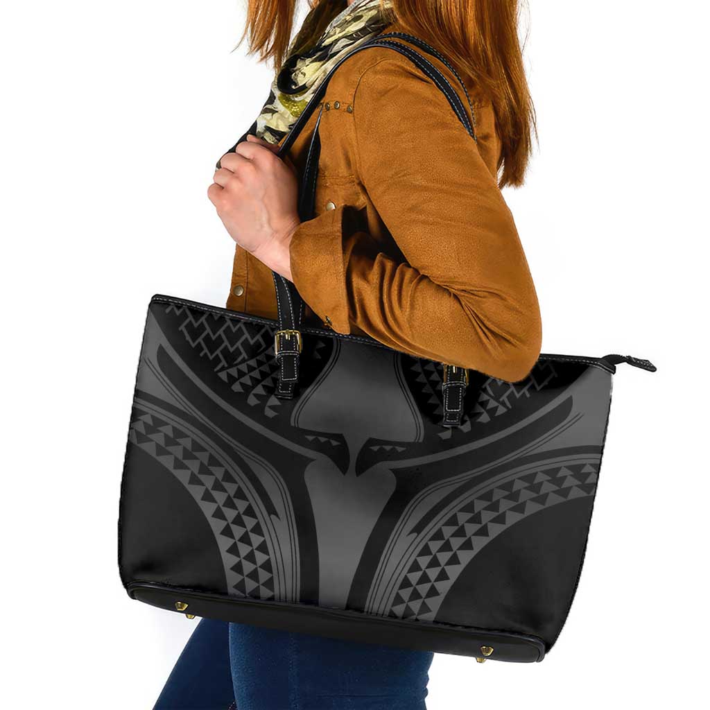 Hawaiian Kakau Art Tattoos Aquaman Style Leather Tote Bag Special Edition - Wonder Print Shop