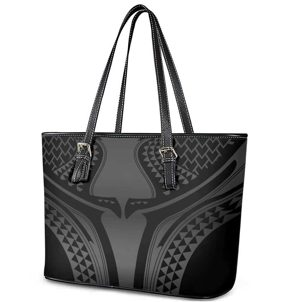 Hawaiian Kakau Art Tattoos Aquaman Style Leather Tote Bag Special Edition - Wonder Print Shop