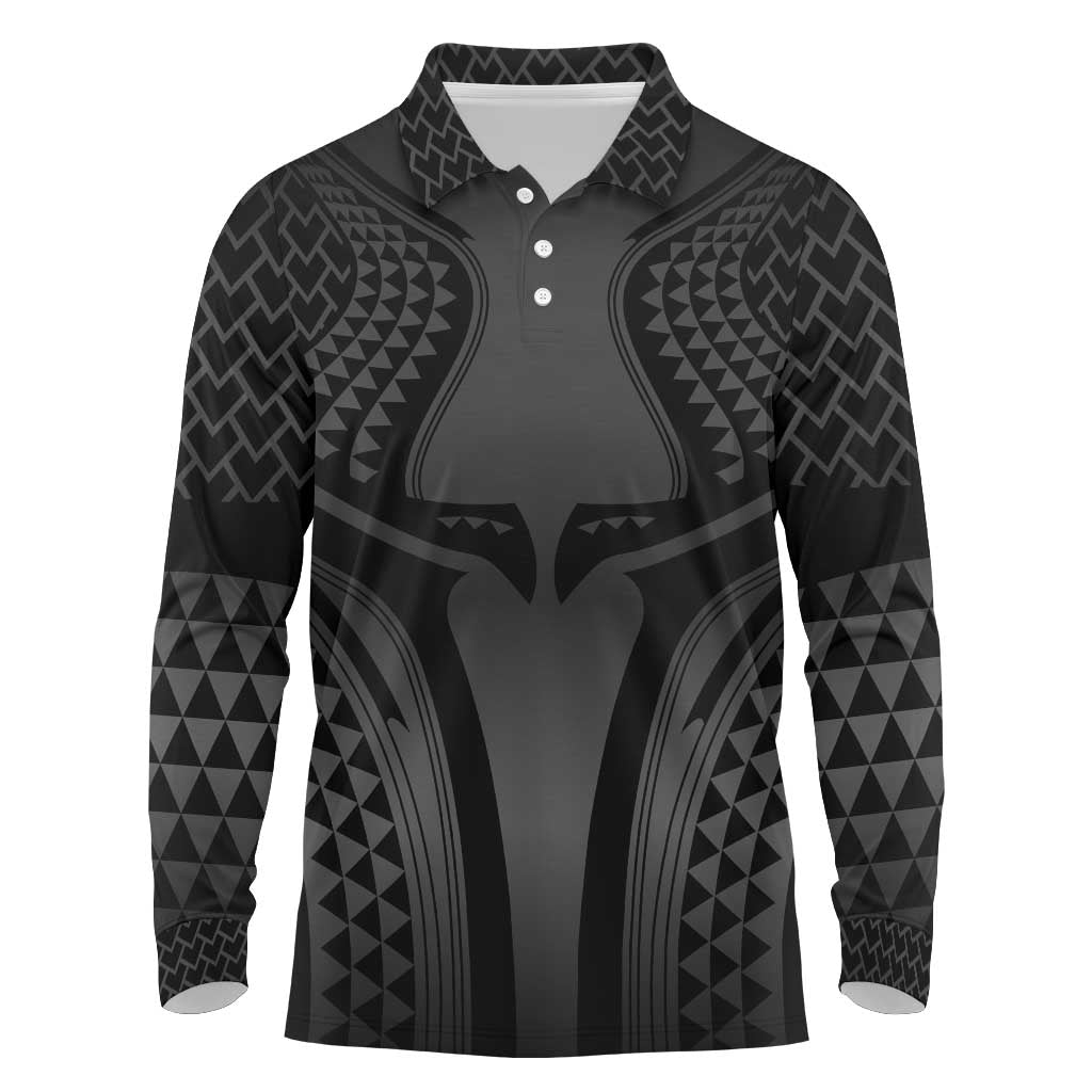 Hawaiian Kakau Art Tattoos Aquaman Style Long Sleeve Polo Shirt Special Edition - Wonder Print Shop