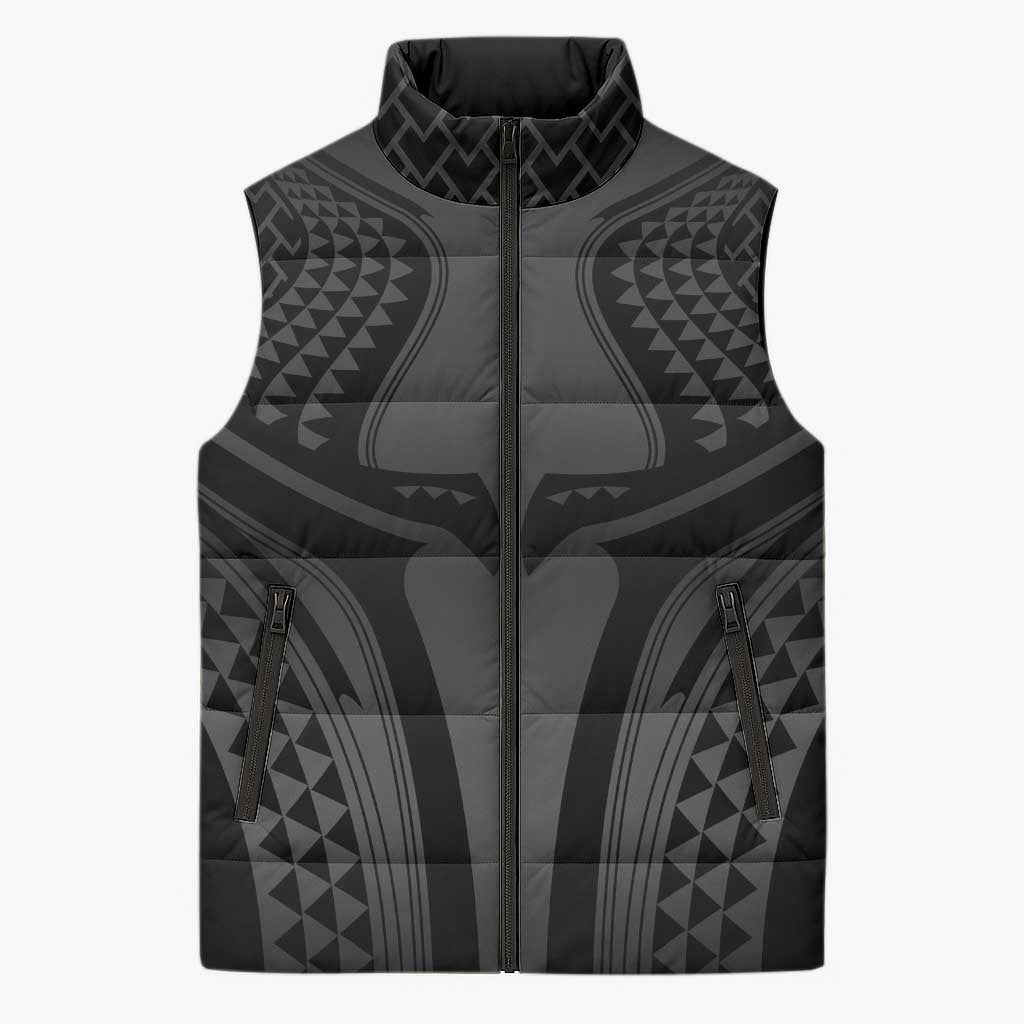 Hawaiian Kakau Art Tattoos Aquaman Style Sleeveless Puffer Jacket Special Edition - Wonder Print Shop