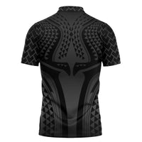 Hawaiian Kakau Art Tattoos Aquaman Style Zipper Polo Shirt Special Edition - Wonder Print Shop