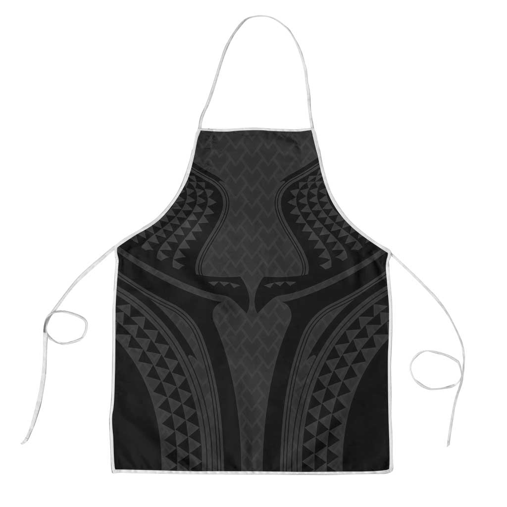 Hawaiian Kakau Art Tattoos Aquaman Style Apron Black Version - Wonder Print Shop