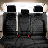 Hawaiian Kakau Art Tattoos Aquaman Style Back Car Seat Cover Black Version - Wonder Print Shop