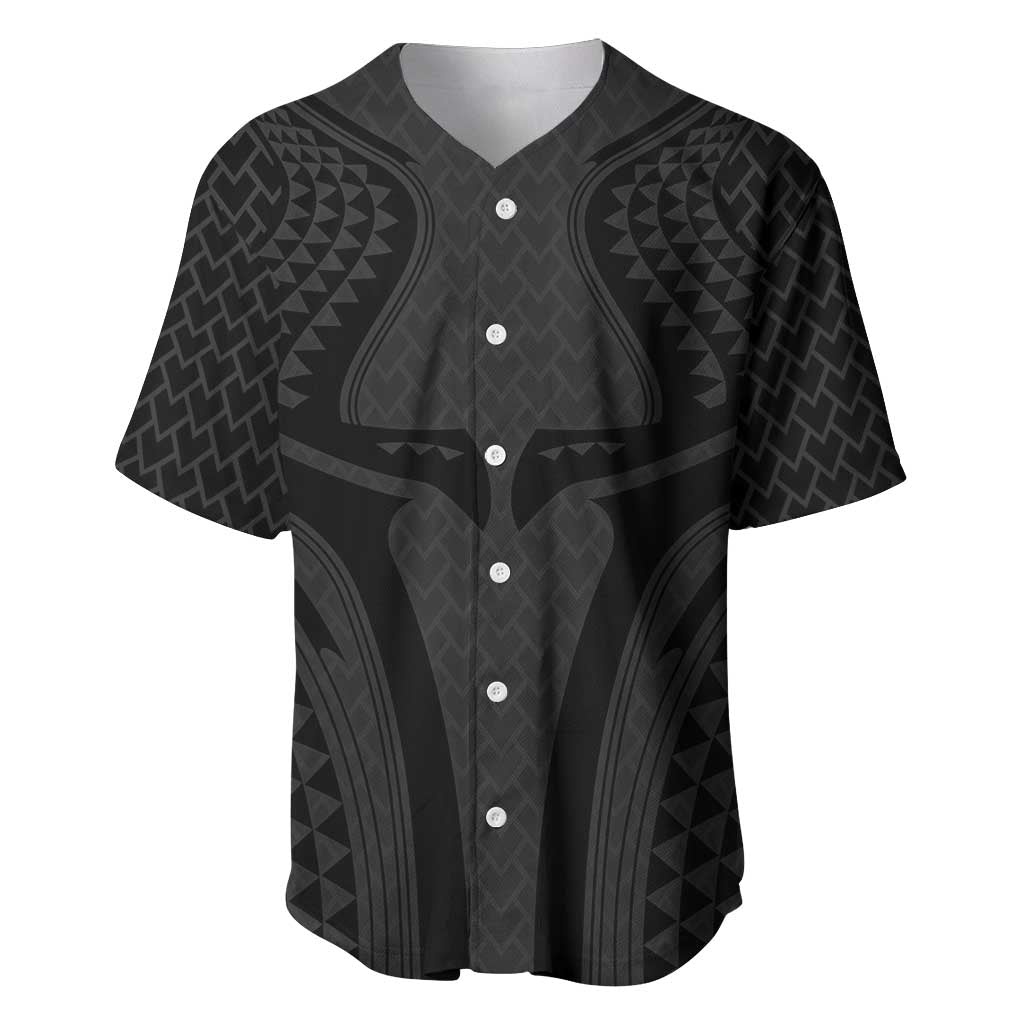 Hawaiian Kakau Art Tattoos Aquaman Style Baseball Jersey Black Version - Wonder Print Shop