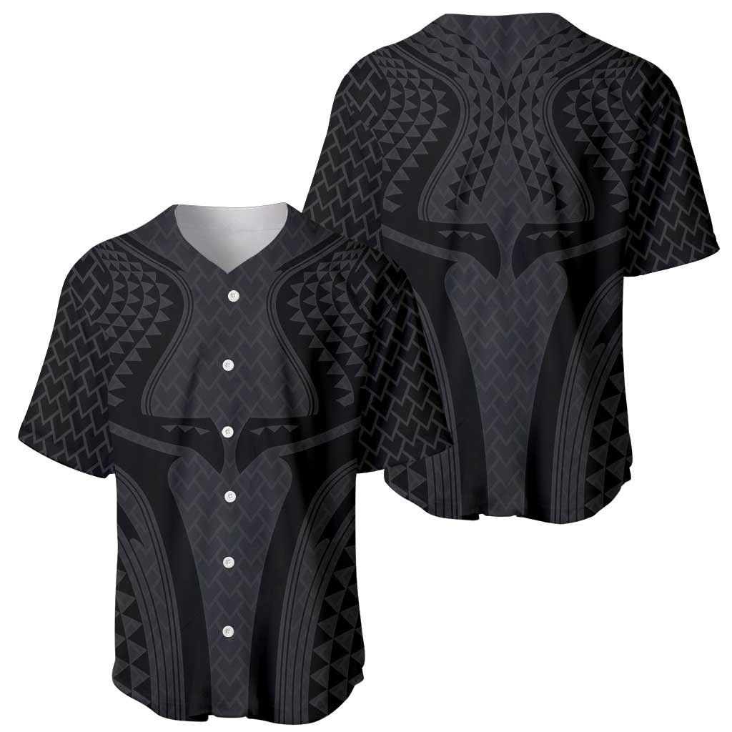 Hawaiian Kakau Art Tattoos Aquaman Style Baseball Jersey Black Version - Wonder Print Shop
