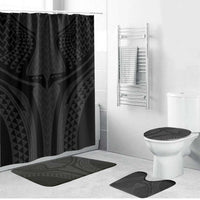 Hawaiian Kakau Art Tattoos Aquaman Style Bathroom Set Black Version - Wonder Print Shop