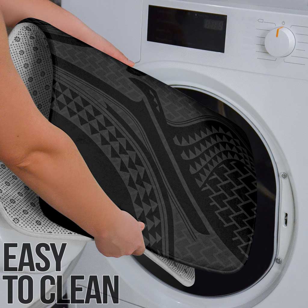 Hawaiian Kakau Art Tattoos Aquaman Style Bathroom Set Black Version - Wonder Print Shop