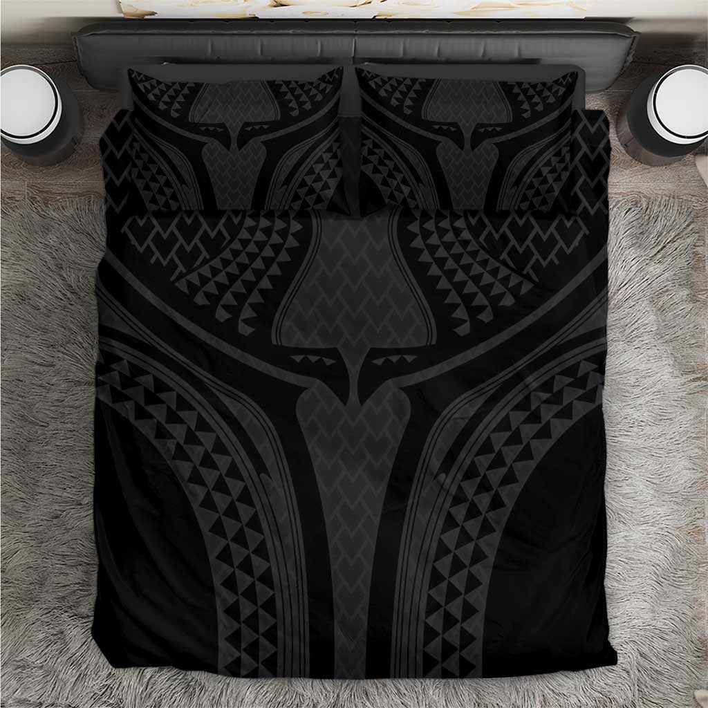 Hawaiian Kakau Art Tattoos Aquaman Style Bedding Set Black Version - Wonder Print Shop