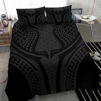 Hawaiian Kakau Art Tattoos Aquaman Style Bedding Set Black Version - Wonder Print Shop
