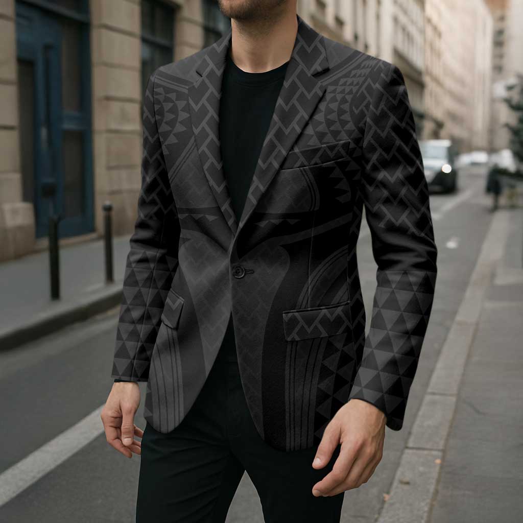 Hawaiian Kakau Art Tattoos Aquaman Style Blazer Black Version - Wonder Print Shop