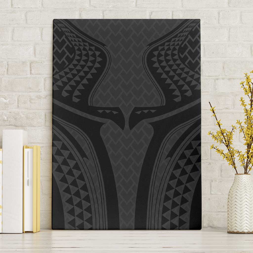 Hawaiian Kakau Art Tattoos Aquaman Style Canvas Wall Art Black Version - Wonder Print Shop