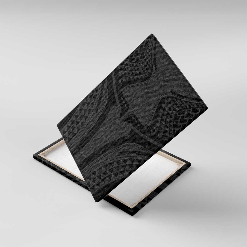 Hawaiian Kakau Art Tattoos Aquaman Style Canvas Wall Art Black Version - Wonder Print Shop