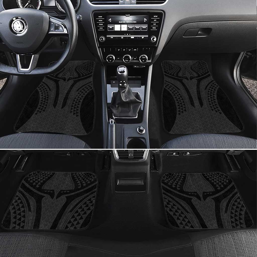 Hawaiian Kakau Art Tattoos Aquaman Style Car Mats Black Version - Wonder Print Shop