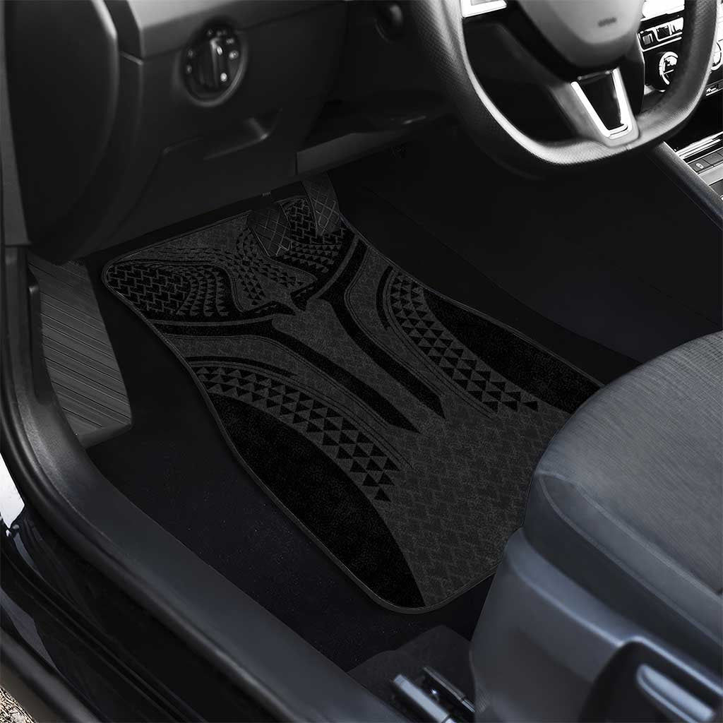 Hawaiian Kakau Art Tattoos Aquaman Style Car Mats Black Version - Wonder Print Shop