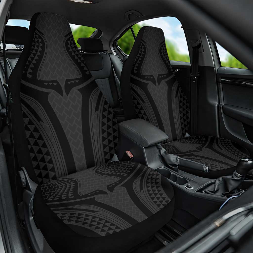 Hawaiian Kakau Art Tattoos Aquaman Style Car Seat Cover Black Version - Wonder Print Shop