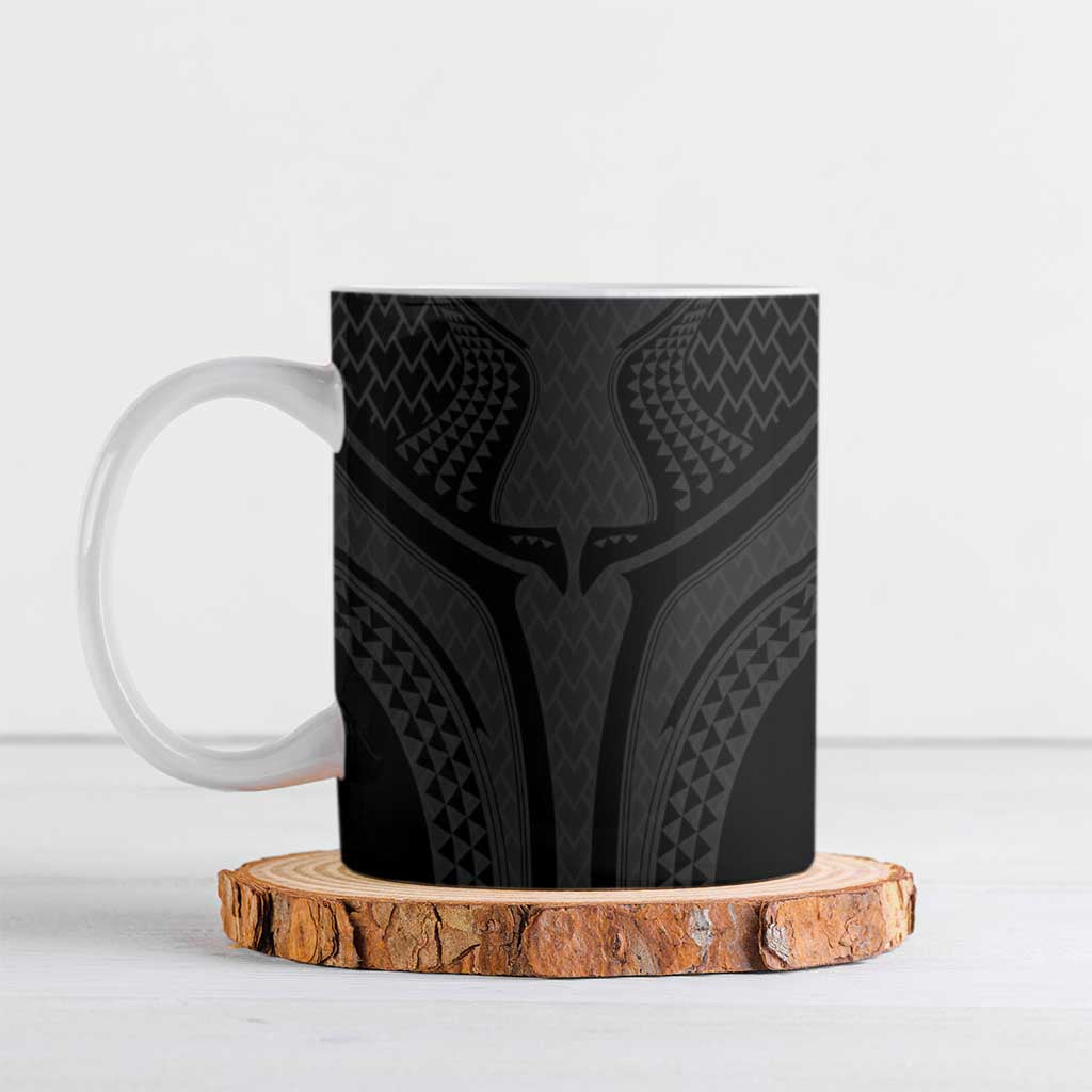 Hawaiian Kakau Art Tattoos Aquaman Style Ceramic Mug Black Version - Wonder Print Shop