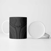 Hawaiian Kakau Art Tattoos Aquaman Style Ceramic Mug Black Version - Wonder Print Shop