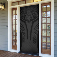 Hawaiian Kakau Art Tattoos Aquaman Style Door Cover Black Version - Wonder Print Shop