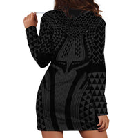 Hawaiian Kakau Art Tattoos Aquaman Style Hoodie Dress Black Version - Wonder Print Shop
