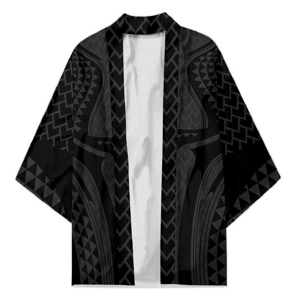 Hawaiian Kakau Art Tattoos Aquaman Style Kimono Black Version - Wonder Print Shop